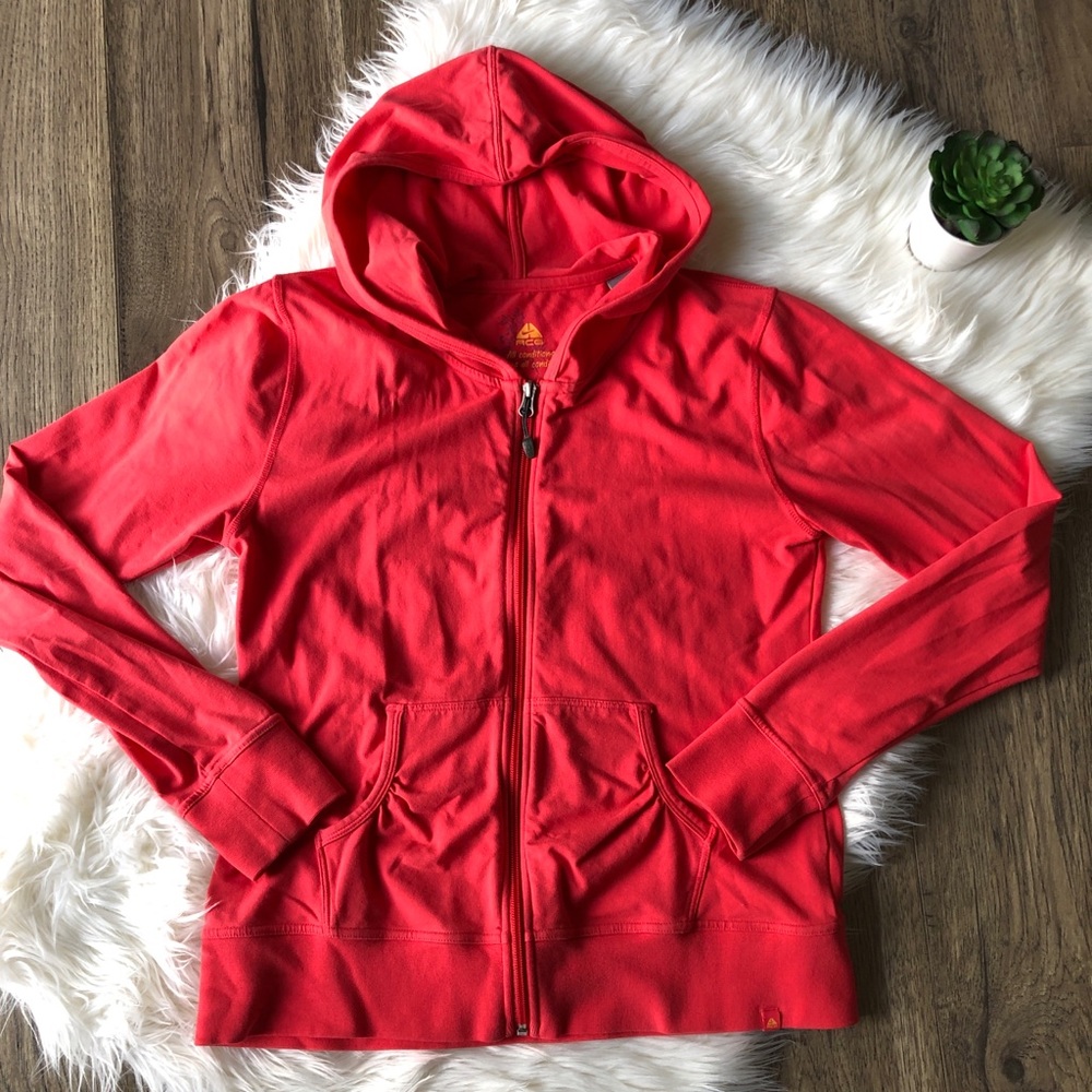 Nike coral zip up hoodie